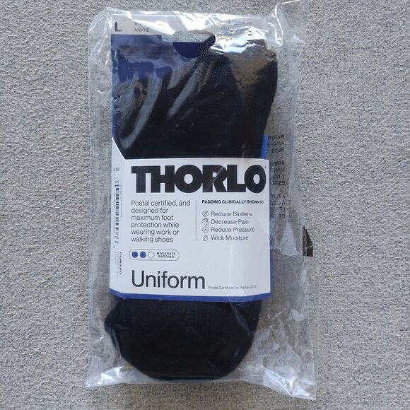 Thorlo Ankle High Work Socks Mens Shoe Size 10-13 (L) - New in Bag - Picture 1 of 5